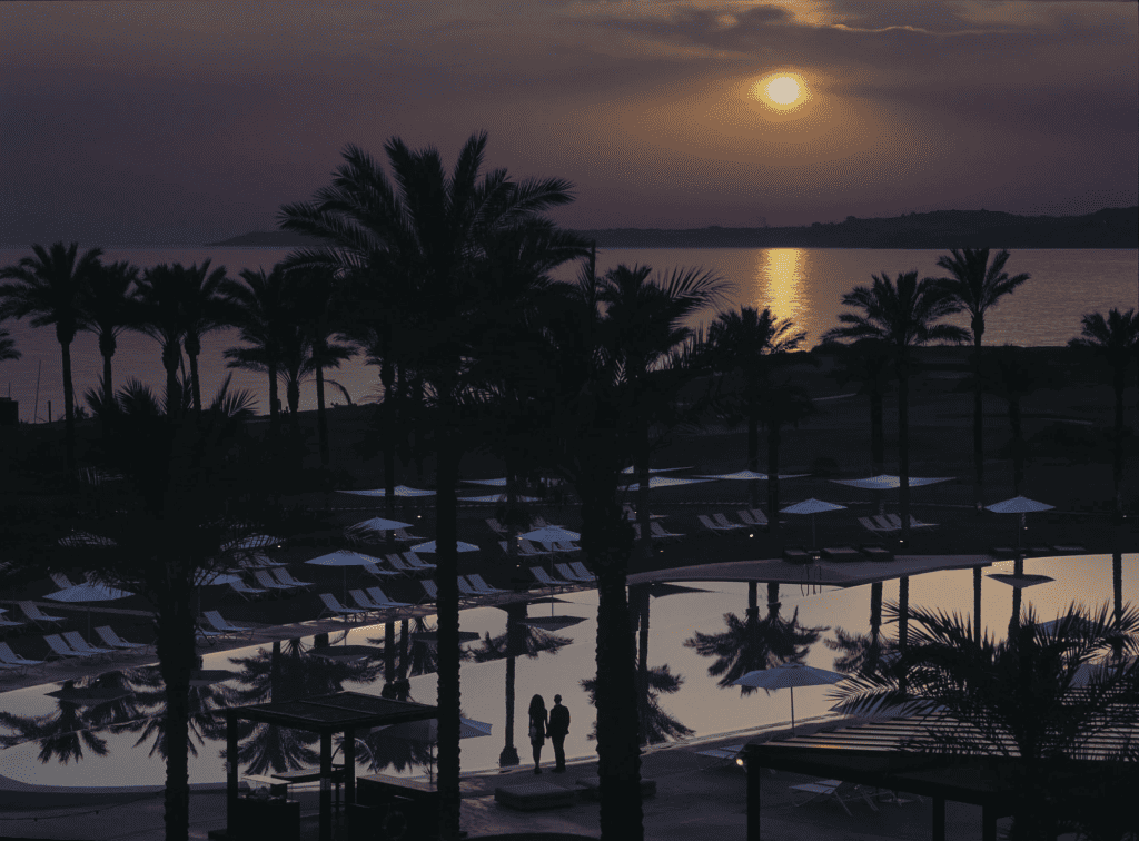 Verdura Resort Pool During Sunset
