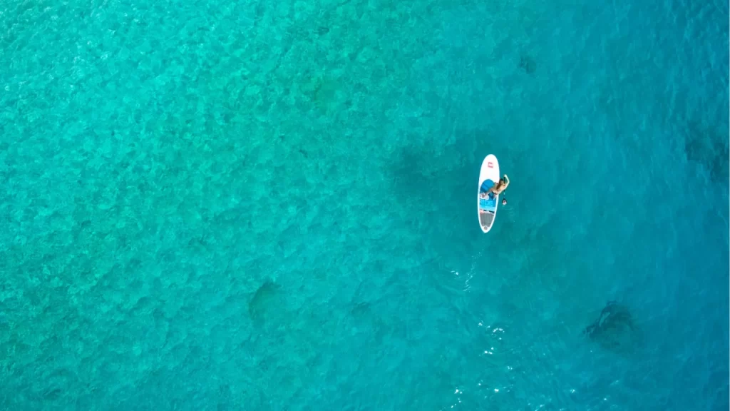 paddle Boarder in Evermore Bay